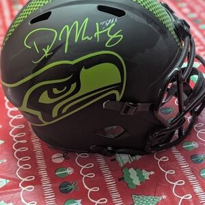 Seattle Seahawks Black and Green Football Helmet
